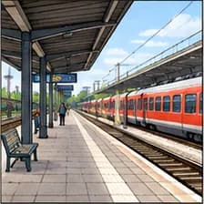 Bahnsteig — platform