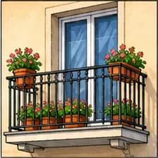 Balkon — balcony