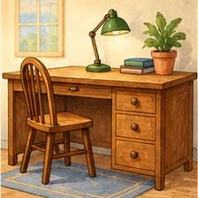 desk — գրասեղան