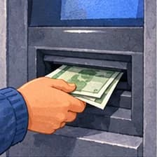 Geld abheben — կանխիկ գումար հանել