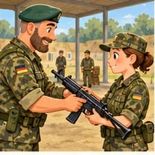 bewaffnen — arm; equip