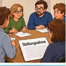 Stellungnahme — statement; opinion; response