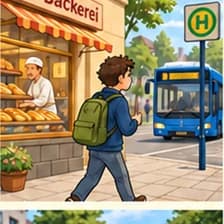 vorbeigehen — to pass by; walk past