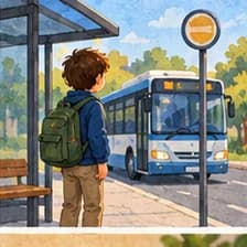 bus stop — Bushaltestelle