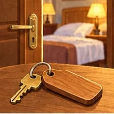 room key — Zimmerschlüssel